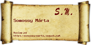 Somossy Márta névjegykártya