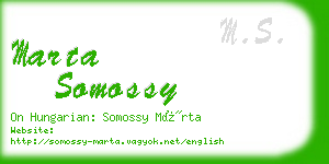 marta somossy business card